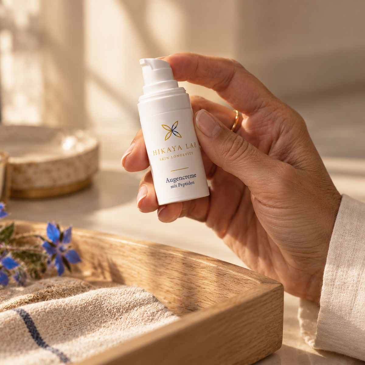 Augencreme mit Peptiden